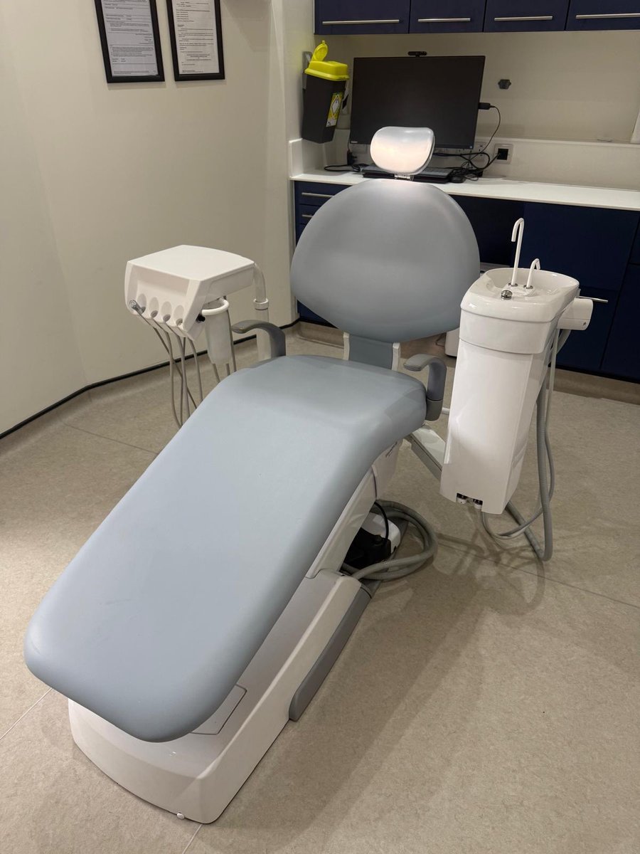 The Belmont Voyager 3 treatment centre and operating light installed at R&G Dental, Manchester